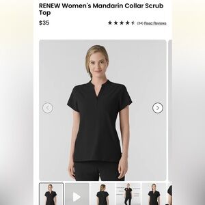 Wink Renew Black Scrub Set